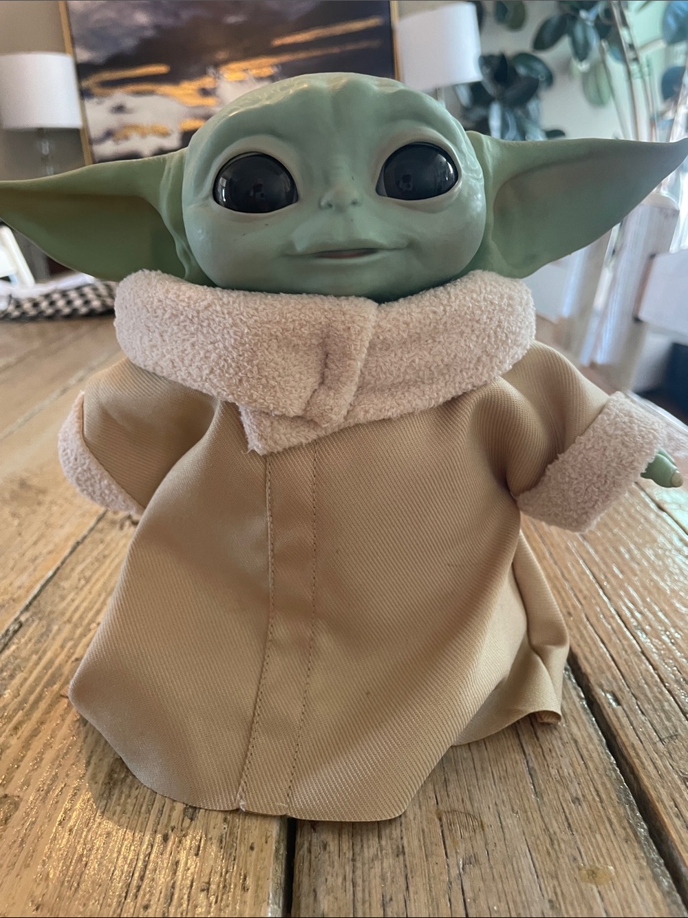 Hasbro Grogu Walking and Talking Figure in Green and Tan